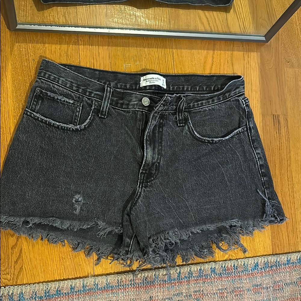 Abercrombie & Fitch Black Jean Shorts
